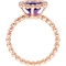 Sofia B. 14K Rose Gold Amethyst and 1/4 CTW Diamond Halo Scalloped Ring - Image 2 of 4