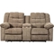 Ashley Workhorse Reclining Loveseat with Console - Image 1 of 3