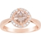 10K Rose Gold Morganite and 1/8 CTW Diamond Ring - Image 1 of 3
