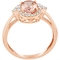 10K Rose Gold Morganite and 1/5 CTW Diamond Ring - Image 2 of 3
