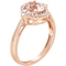 10K Rose Gold Morganite and 1/5 CTW Diamond Ring - Image 3 of 3