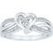 Sterling Silver Diamond Accent Heart Ring - Image 1 of 2