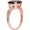 Sofia B. Cushion Cut Garnet Created White Sapphire and Diamond Accent Ring - Image 2 of 4