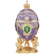 Design Toscano The Regal Purple Collection Romanov Style Enameled Egg, Fleur-de-Lis - Image 1 of 2