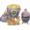 Design Toscano The Regal Purple Collection Romanov Style Enameled Egg, Fleur-de-Lis - Image 2 of 2