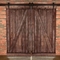Merry Products Distressed Smoke Finish Farm Style Sliding Door - Image 3 of 5