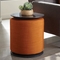 Coaster Accent Table with Orange Ottoman - Image 1 of 2