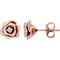 14K Rose Gold over Sterling Silver 1/20 CTW Diamond Belle Rose Earrings - Image 2 of 2