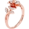 Disney Enchanted 14k Rose Gold Over Sterling Silver 1/10 CTW Diamond Belle Ring - Image 2 of 2