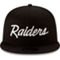 New Era Men's Black Las Vegas Raiders Throwback 9FIFTY Adjustable Snapback Hat - Image 3 of 4