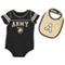 Colosseum Newborn & Infant Black/Gold Army Black Knights Chocolate Bodysuit & Bib Set - Image 2 of 2