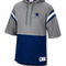 Mitchell & Ness Men's Silver/Navy Dallas Cowboys Gridiron Classics Training Room Half-Sleeve Pullover Hoodie - Image 3 of 4