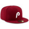 New Era Men's Maroon Philadelphia Phillies Alternate 2 Authentic Collection On-Field 59FIFTY Fitted Hat - Image 4 of 4