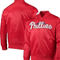 Pro Standard Men's Red Philadelphia Phillies Wordmark Satin Full-Snap Jacket - Image 2 of 4