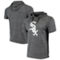 Stitches Men's Heathered Black Chicago White Sox Raglan Short Sleeve Pullover Hoodie - Image 2 of 4