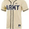 Nike Men's Gold Army Black Knights Replica Full-Button Baseball Jersey - Image 3 of 4