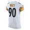 Men's Nike T.J. Watt White Pittsburgh Steelers Vapor Elite Player Jersey - Image 4 of 4
