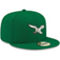 New Era Men's Kelly Green Philadelphia Eagles Omaha Throwback 59FIFTY Fitted Hat - Image 4 of 4