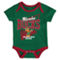 Mitchell & Ness Newborn & Infant Hunter Green/Red Milwaukee Bucks 3-Piece Hardwood Classics Bodysuits & Cuffed Knit Hat Set - Image 4 of 4