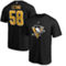 Fanatics Branded Men's Kris Letang Black Pittsburgh Penguins Team Authentic Stack Name & Number T-Shirt - Image 1 of 4