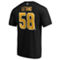 Fanatics Branded Men's Kris Letang Black Pittsburgh Penguins Team Authentic Stack Name & Number T-Shirt - Image 4 of 4