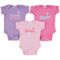 Soft as a Grape Girls Infant Pink/Purple Texas Rangers 3-Pack Rookie Bodysuit Set - Image 1 of 2