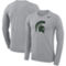 Nike Men's Heather Gray Michigan State Spartans Legend Wordmark Performance Long Sleeve T-Shirt - Image 1 of 4