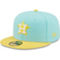 New Era Men's Turquoise/Yellow Houston Astros Spring Color Pack Two-Tone 59FIFTY Fitted Hat - Image 1 of 4
