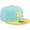 New Era Men's Turquoise/Yellow Houston Astros Spring Color Pack Two-Tone 59FIFTY Fitted Hat - Image 4 of 4
