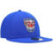 New Era Men's Blue Brooklyn Nets Hardwood Classics 59FIFTY Fitted Hat - Image 4 of 4