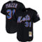 Mitchell & Ness Men's Mike Piazza Black New York Mets Cooperstown Collection Mesh Batting Practice Button-Up Jersey - Image 1 of 4