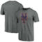 Fanatics Branded Men's Heathered Gray New York Mets Weathered Official Logo Tri-Blend T-Shirt - Image 1 of 4