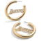 BaubleBar Women's Gold Los Angeles Lakers Logo Hoop Earrings - Image 2 of 3