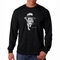 LA Pop Art Men's Word Art Long Sleeve T-shirt - AL CAPONE-ORIGINAL GANGSTER - Image 1 of 2