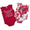 Colosseum Girls Newborn & Infant Scarlet Ohio State Buckeyes Two Bits Two-Pack Bodysuit Set - Image 1 of 2