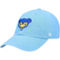 '47 Men's Light Blue Chicago Cubs Logo Cooperstown Collection Clean Up Adjustable Hat - Image 1 of 4