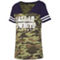 Dallas Cowboys Merchandise Women's Leighton Vander Esch Camo/Navy Dallas Cowboys Simone Name & Number V-Neck Tri-Blend T-Shirt - Image 3 of 4