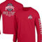 Champion Men's Scarlet Ohio State Buckeyes Team Stack 3-Hit Long Sleeve T-Shirt - Image 1 of 4