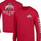 Champion Men's Scarlet Ohio State Buckeyes Team Stack 3-Hit Long Sleeve T-Shirt - Image 2 of 4