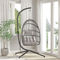 Flash Furniture Hanging Egg Chair with Cushions and Stand - Image 3 of 5