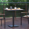Flash Furniture Outdoor Faux Teak Dining Table with Poly Slats - Image 1 of 5