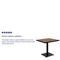 Flash Furniture Outdoor Faux Teak Dining Table with Poly Slats - Image 4 of 5