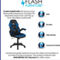 Flash Furniture Racing Ergonomic Gaming Chair with Flip-Up Arms - Image 4 of 5