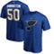 Fanatics Branded Men's Jordan Binnington Blue St. Louis Blues Team Authentic Stack Name & Number T-Shirt - Image 1 of 4