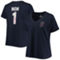 Profile Women's Navy Boston Red Sox Plus Size #1 Mom 2-Hit V-Neck T-Shirt - Image 1 of 4