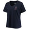 Profile Women's Navy Boston Red Sox Plus Size #1 Mom 2-Hit V-Neck T-Shirt - Image 3 of 4