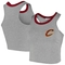 Junk Food Women's Heathered Gray Cleveland Cavaliers Taped Trim Crop Tank Top - Image 1 of 4