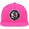 Mitchell & Ness Men's Pink Brooklyn Nets Neon Snapback Hat - Image 3 of 4