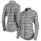 Women's Antigua Navy/Gray Seattle Sounders FC Ease Flannel Long Sleeve Button-Up Shirt - Image 1 of 4