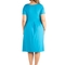 24seven Comfort Apparel Short Sleeve Plus Size Midi Skater Dress With Pockets - Image 3 of 4